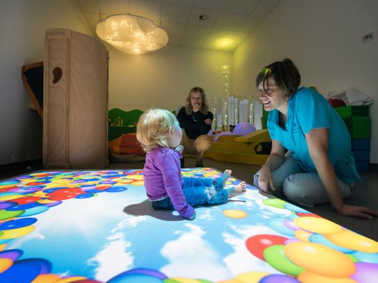 Snoezelruimte in het Kinderrevalidatiecentrum