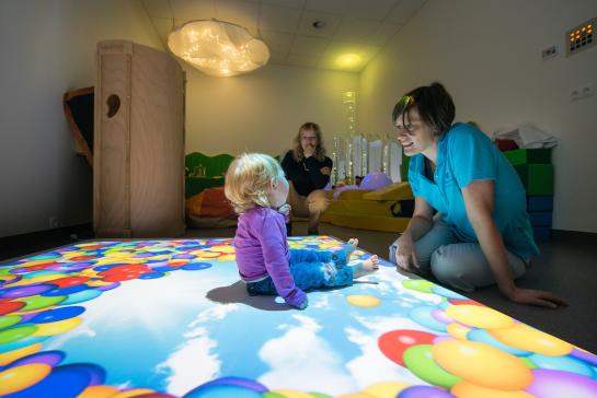Snoezelruimte in het Kinderrevalidatiecentrum
