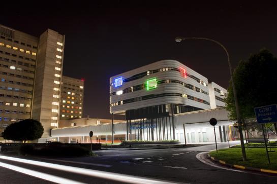 Campus UZ Gent bij nacht
