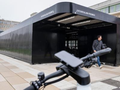 Nieuwe fietsenstalling personeel